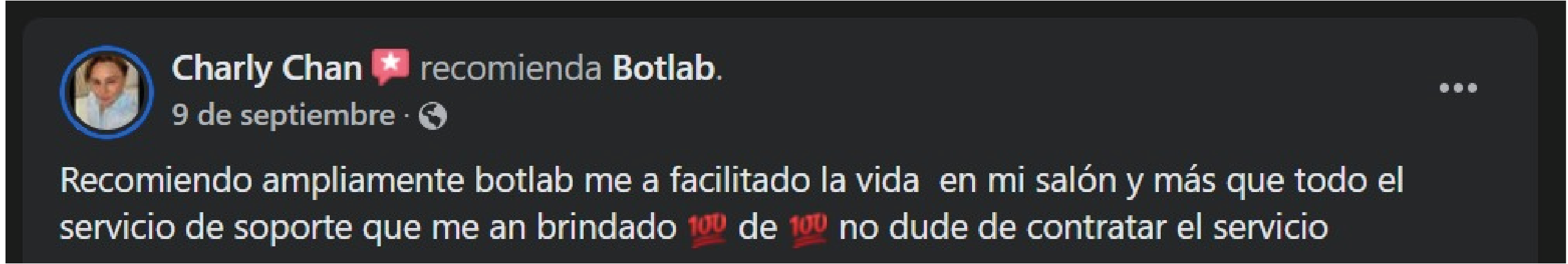 Testimonio de cliente 1